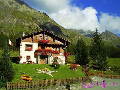 Alp dağlarının evləri - fotolar