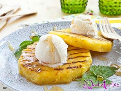 Dondurmalı qızarmış ananas resepti