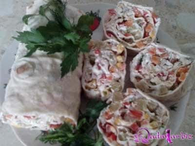 Tərəvəzli salat və yuxaiçi salat resepti