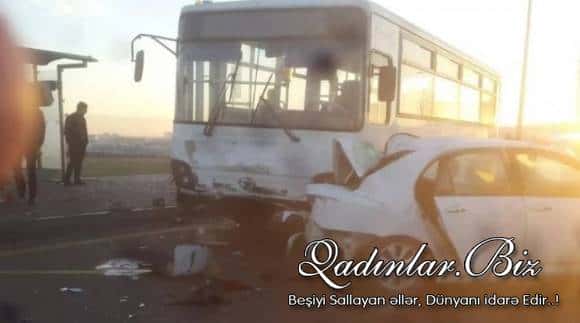 Nərimanovda DƏHŞƏTLİ QƏZA: Avtobus aşdı, ölən var - FOTOLAR