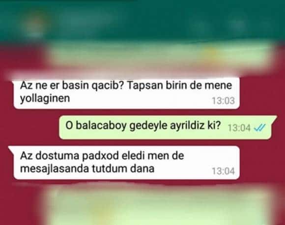 ​Azərbaycanlı iki qızın “WhatsApp” yazışması - “Bizə kişi yoxdu ki...?!”