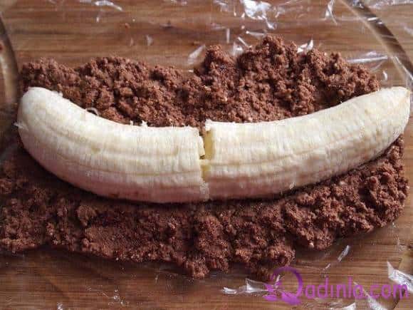 Bananlı-şokoladlı desert - foto resept