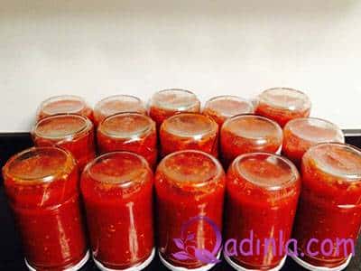 Qış hazırlığı pomidor sousu resepti