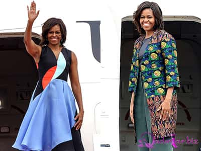 Michelle Obamanın rəngarəng geyimləri - FOTOLAR