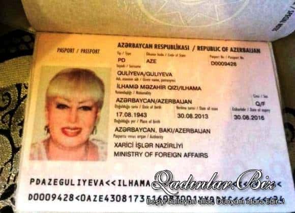 İlhamə Quliyevanın pasportunun FOTOLARI yayıldı