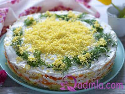Mimoza salatı resepti